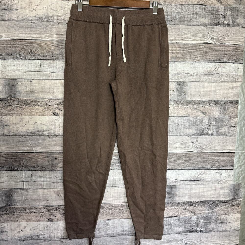 ESNTLS Brown Jogger Women's Drawstring Minimalist Wool Cashmere Blend Small
